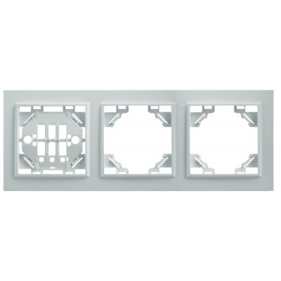 Рамка трехместная горизонтальная серия Эрна PFR000-9003-01 белый